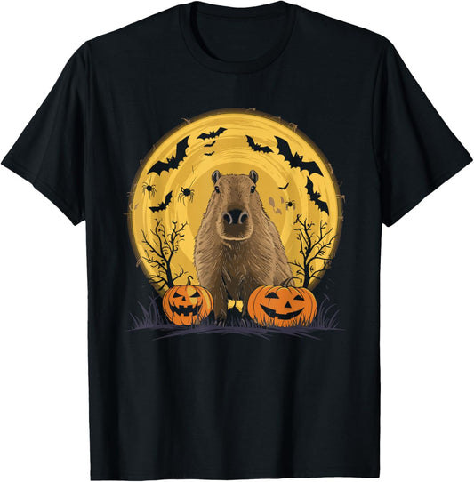 Capybara Halloween T-Shirt - T-Shirt | Black