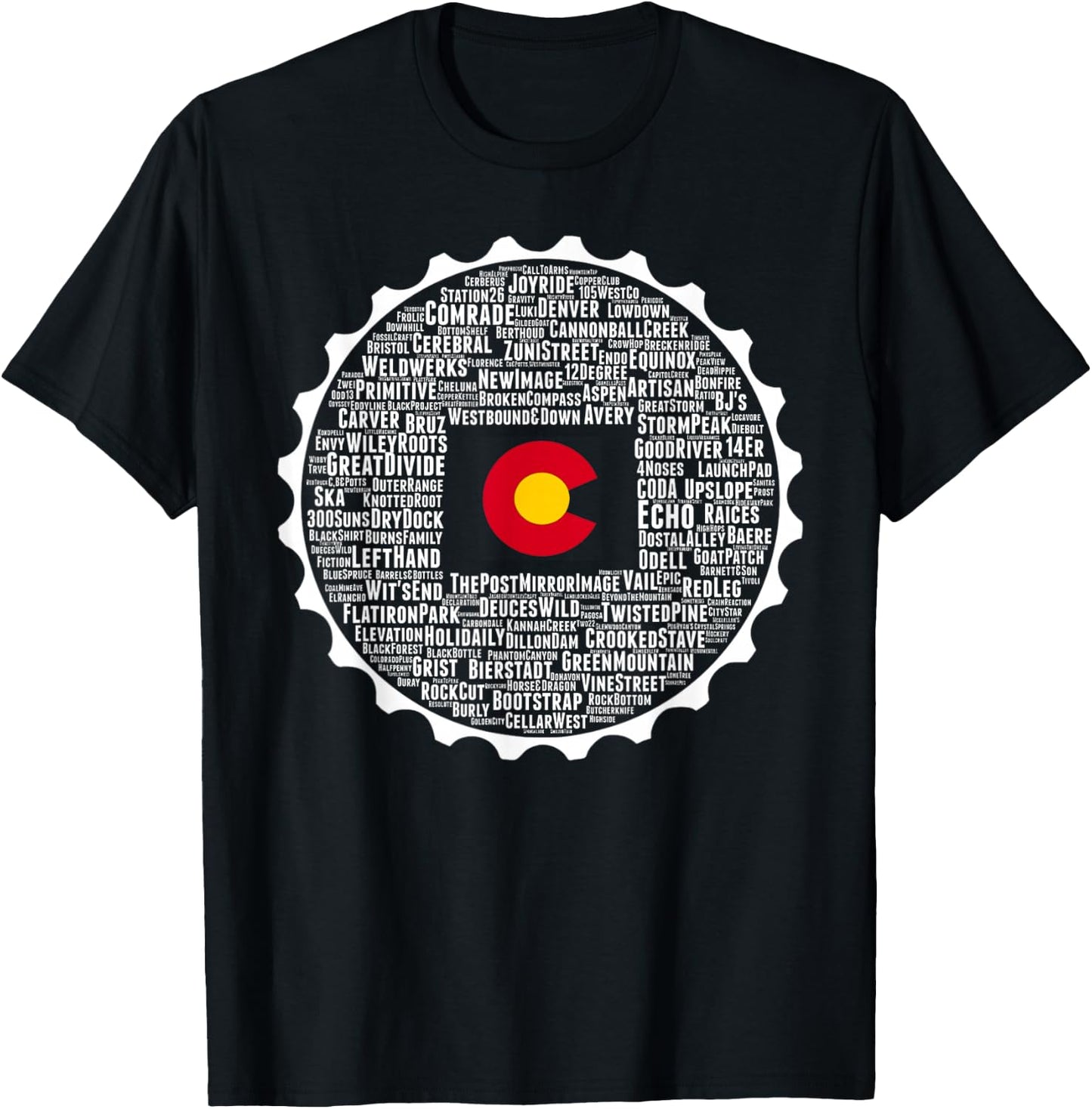 Drink Local Colorado Breweries T-Shirt - T-Shirt | Black
