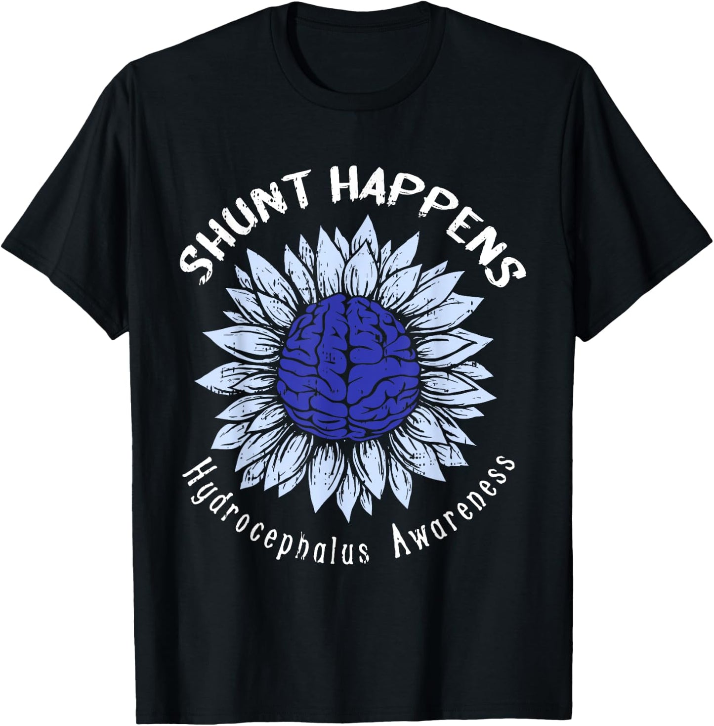 Shunt Happens Hydrocephalus Awareness Hydro Warrior Gifts T-Shirt - T-Shirt | Black