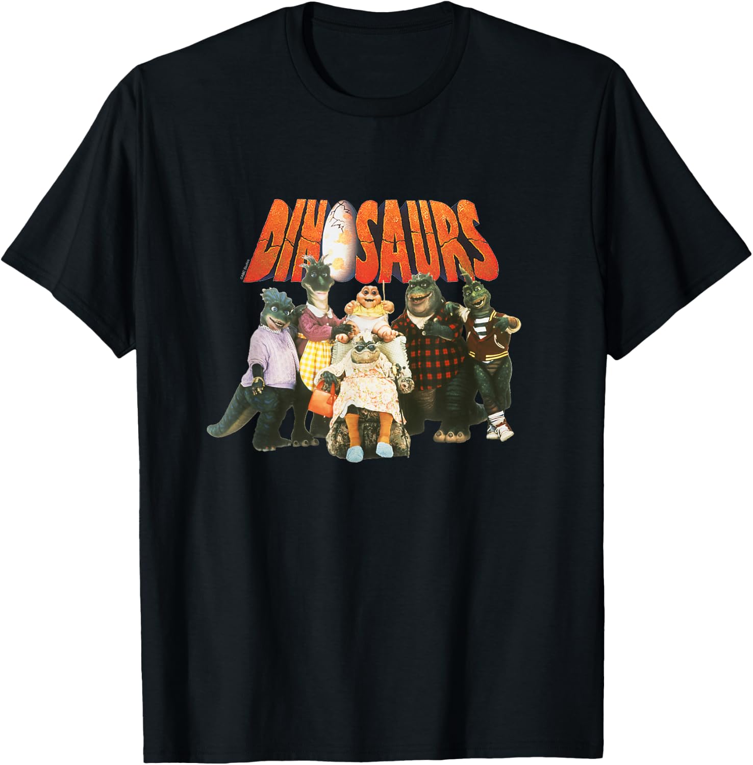Dinosaurs Group with Logo T-Shirt - T-Shirt | Black
