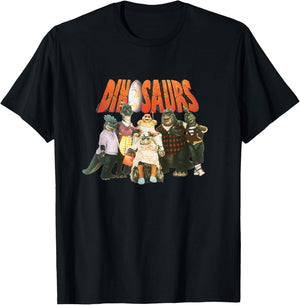 Dinosaurs Group with Logo T-Shirt - T-Shirt | Black