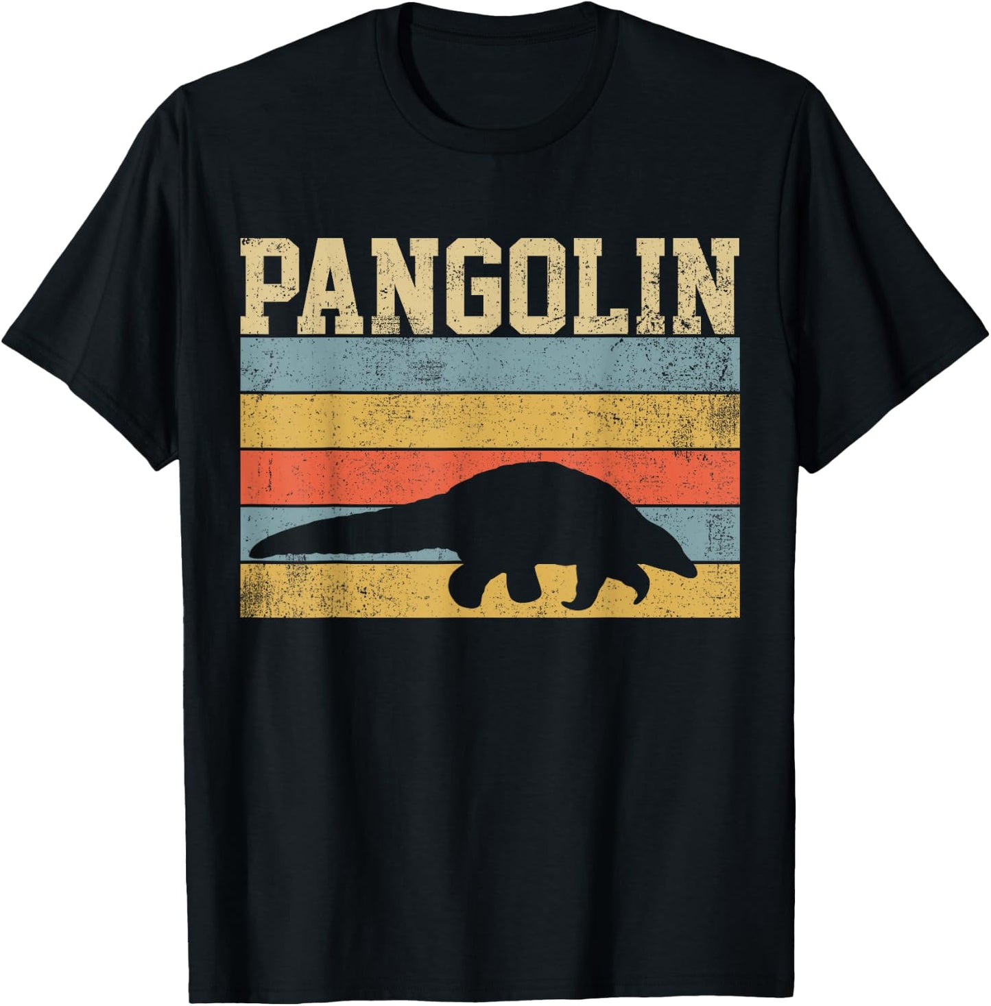 Pangolin Retro Vintage Gift T-Shirt - T-Shirt | Black