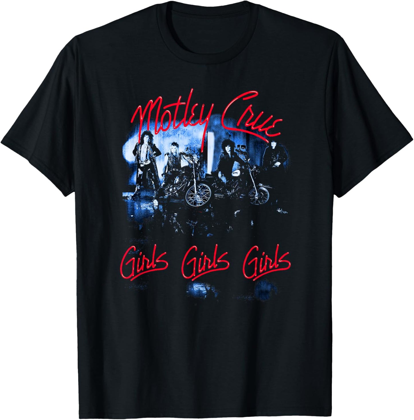 Mötley Crüe - Girls Girls Tracklist T-Shirt - T-Shirt | Black