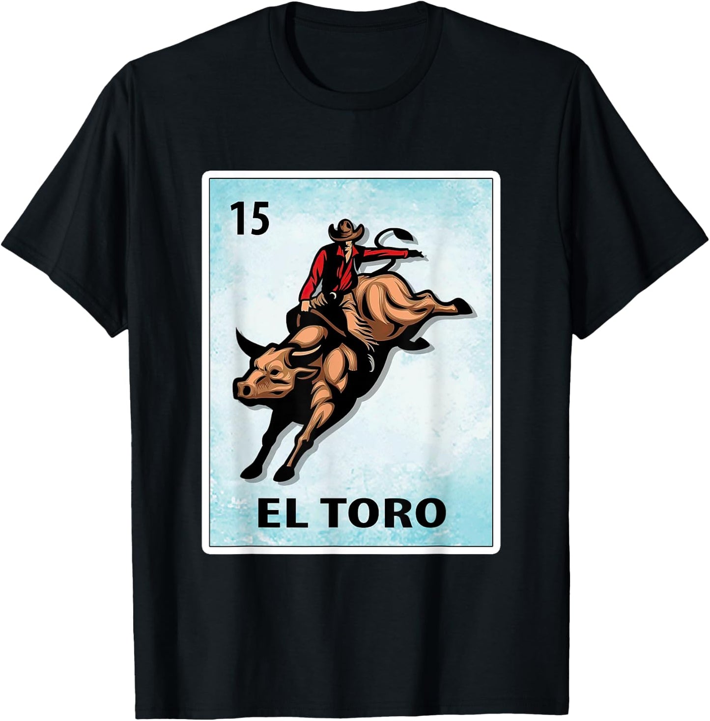 El Toro Mexican Bull Riding Cards T-Shirt - T-Shirt | Black