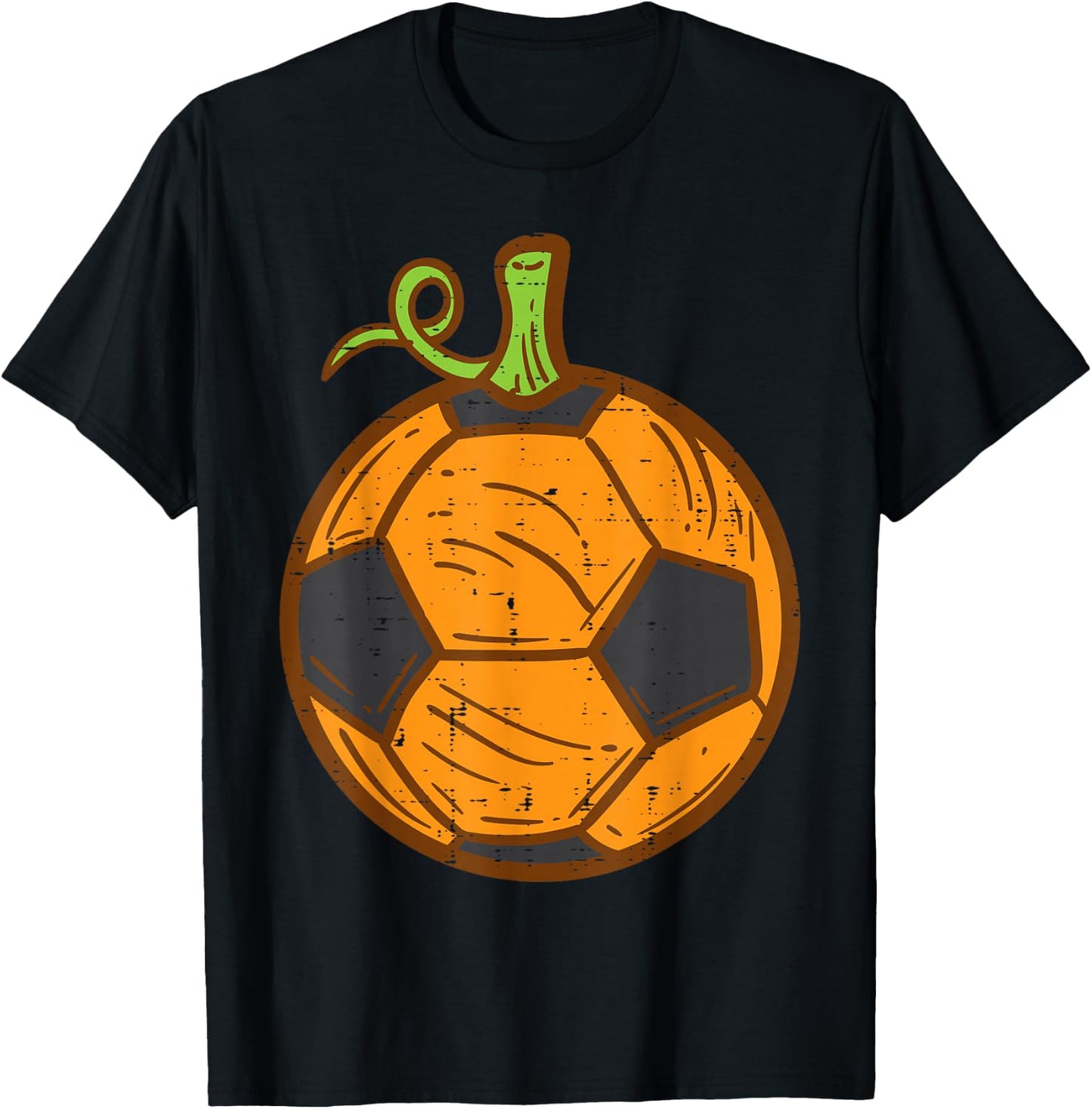 Halloween Soccer Ball Pumpkin Football Costume Boys Kids Men T-Shirt - T-Shirt | Black