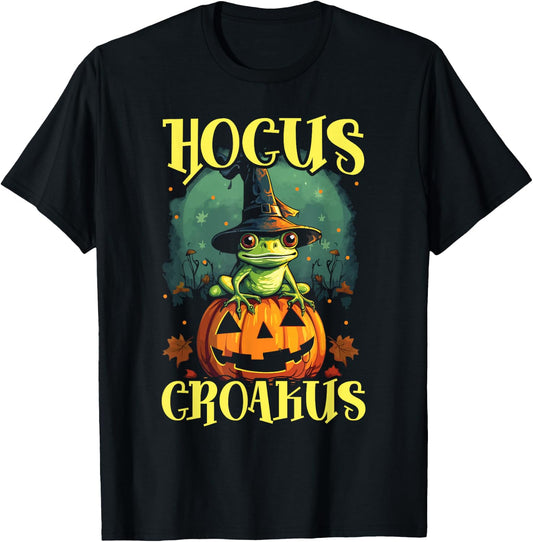 Frog Halloween Scary Toad Trick Or Treat Spooky Amphibian T-Shirt - T-Shirt | Black