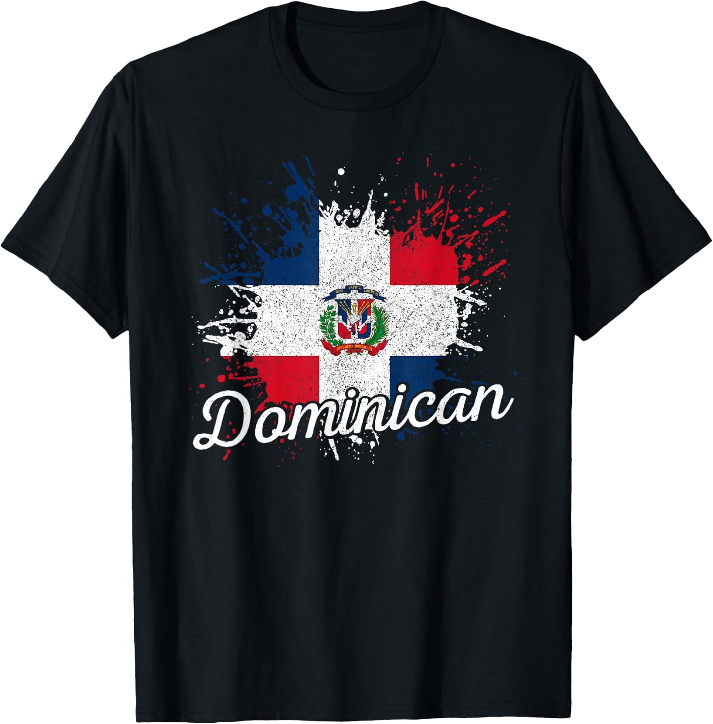 Dominican Republic Patriotic Dominican Flag T-Shirt - T-Shirt | Black