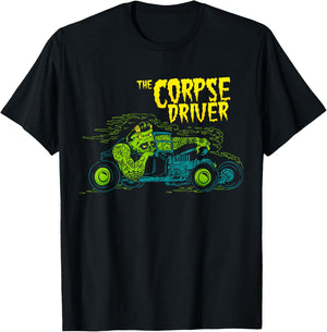 Horror Art - Corpse Driver Frankenstein Gasser Lowbrow Art T-Shirt - T-Shirt | Black
