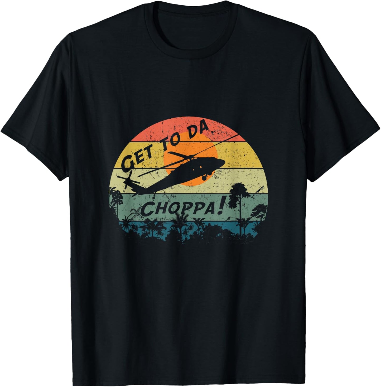 Retro Sci-Fi Get To The Chopper T-Shirt - T-Shirt | Black