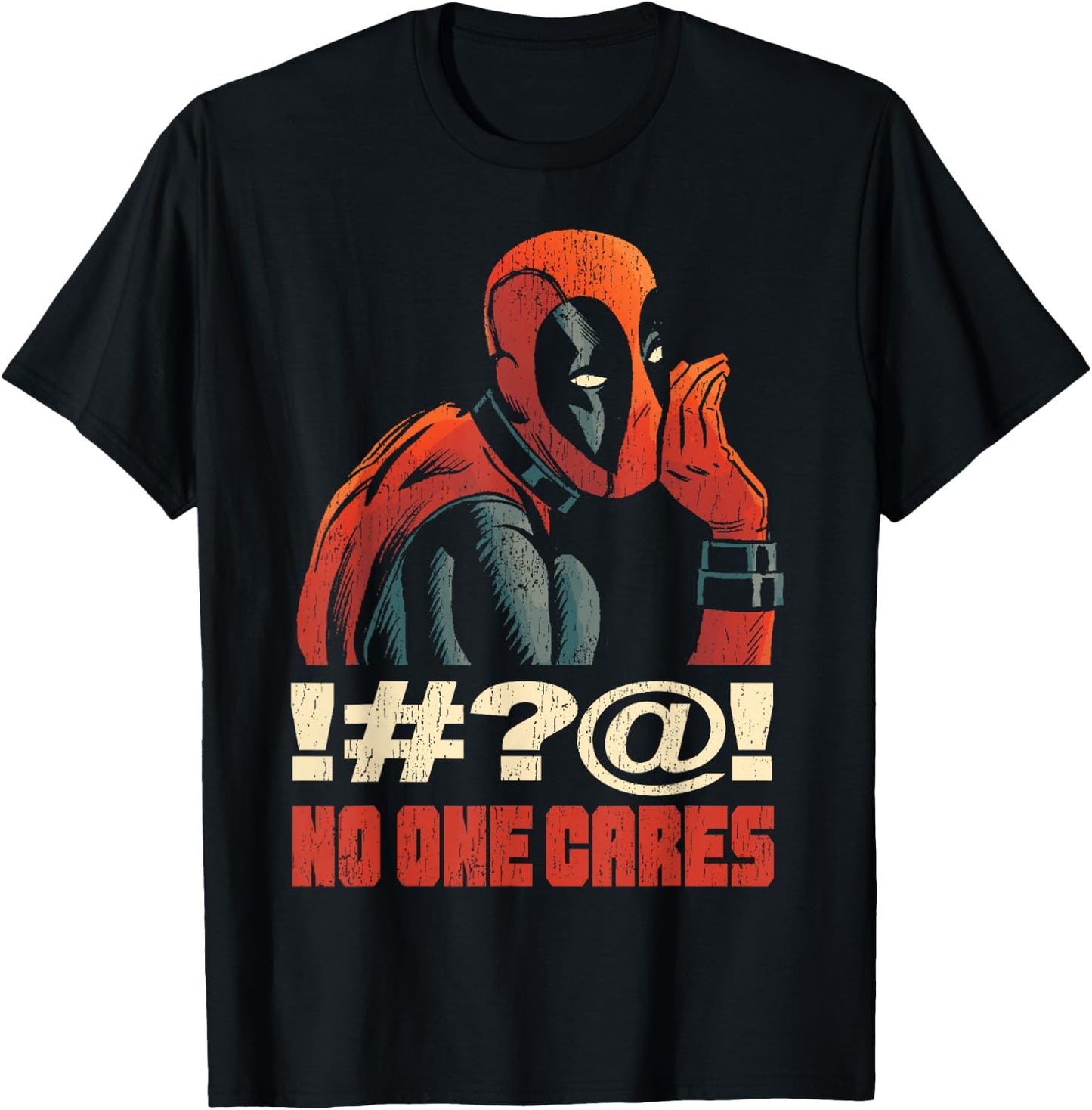 Marvel Deadpool 30th No One Cares T-Shirt - T-Shirt | Black