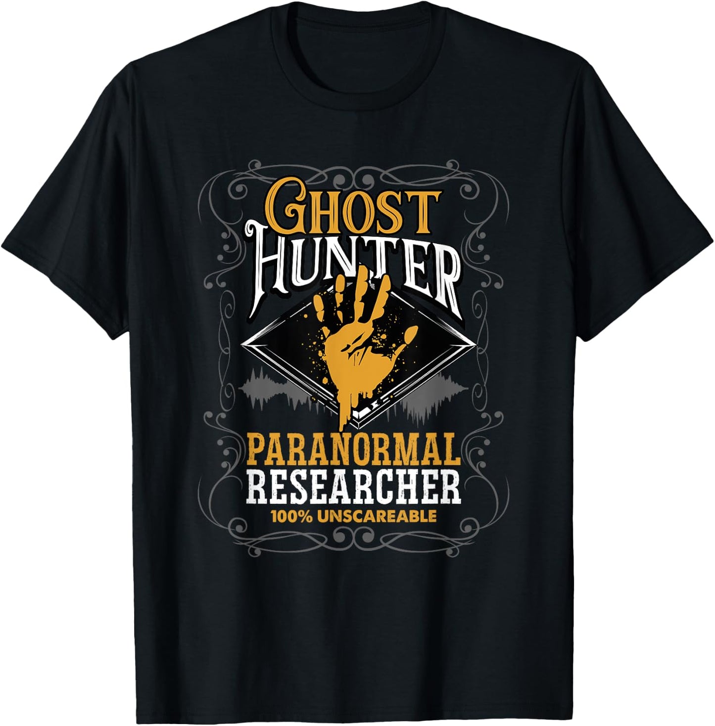 Paranormal Researcher Investigator Ghost Hunter T-Shirt - T-Shirt | Black