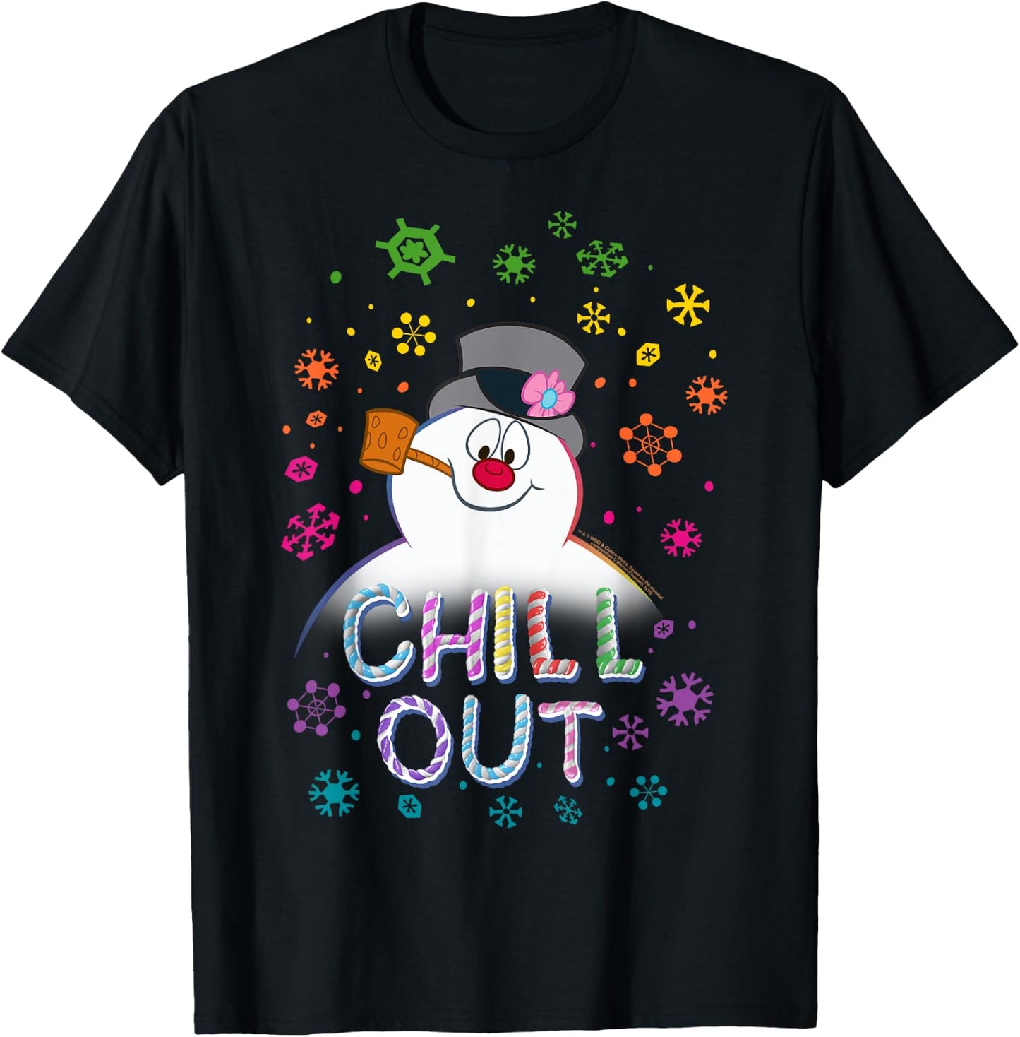 Frosty The Snowman Chill Out Portrait T-Shirt - T-Shirt | Black