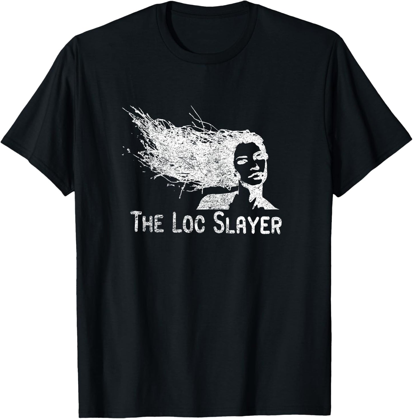 The Loc Slayer dreadlocks hairdo rasta women braided hair T-Shirt - T-Shirt | Black