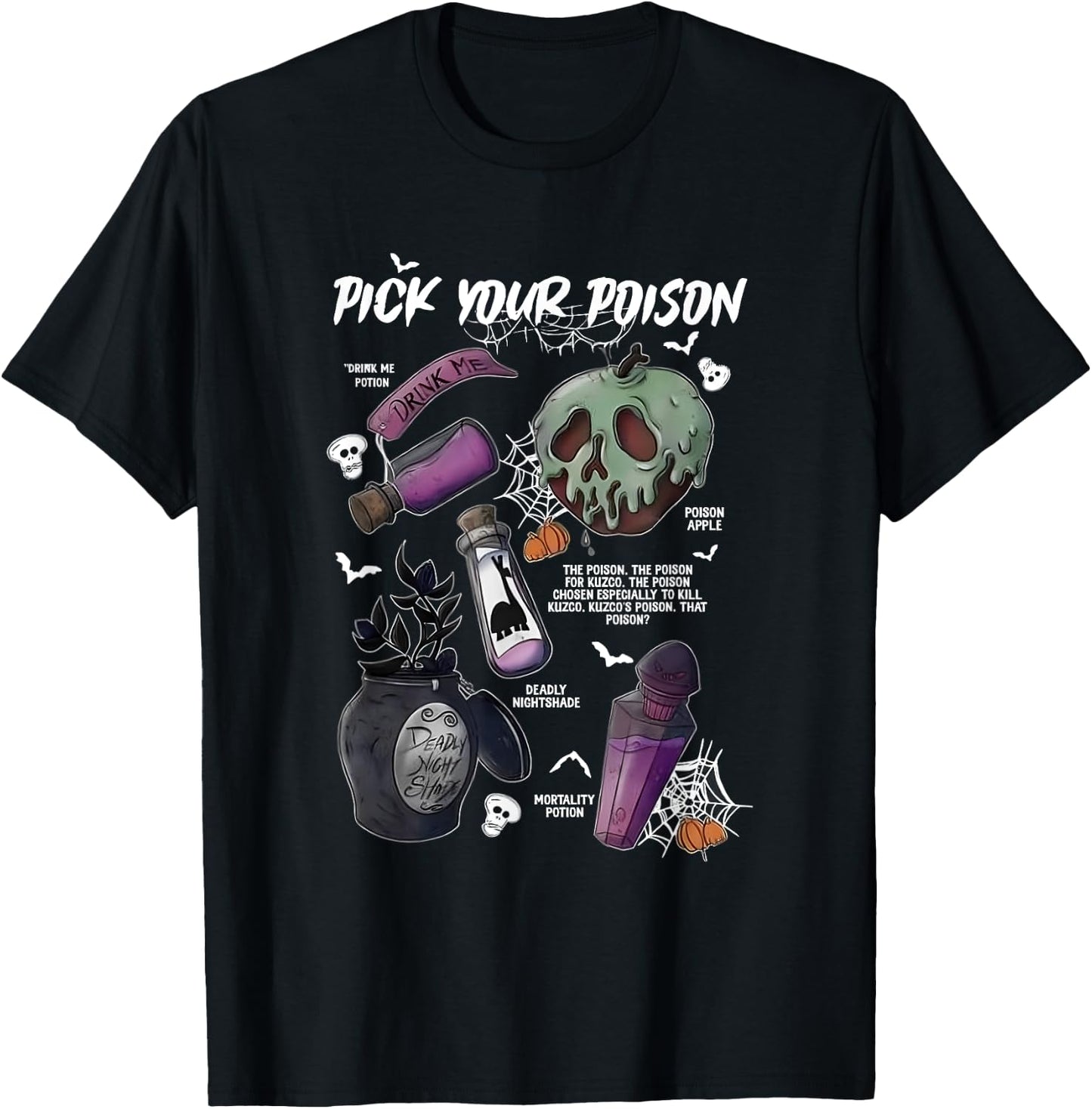 Pick Your Poison's Funny Drink Me Potion's Happy Halloween T-Shirt - T-Shirt | Black