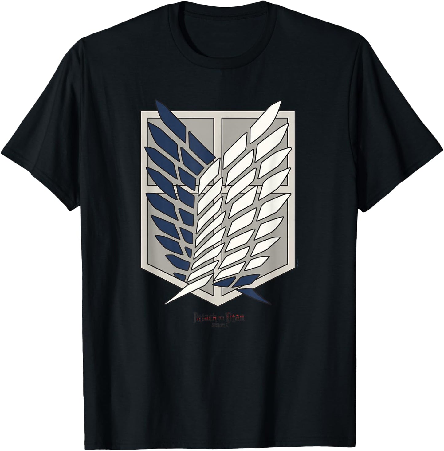 Attack on Titan Scout Regiment Shield AOT Anime T-Shirt - T-Shirt | Black