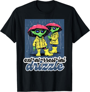 Extraterrestrial Drizzle Alien Design T-Shirt - T-Shirt | Black