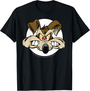 Looney Tunes Wile E. Coyote Angry Big Face T-Shirt - T-Shirt | Black
