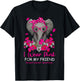 I Wear Pink For My Friend Elephant Breast Cancer Awareness T-Shirt - T-Shirt | Black