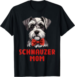 Cute Schnauzer Mom Dog Lovers Gift Miniature Schnauzer Owner T-Shirt - T-Shirt | Black