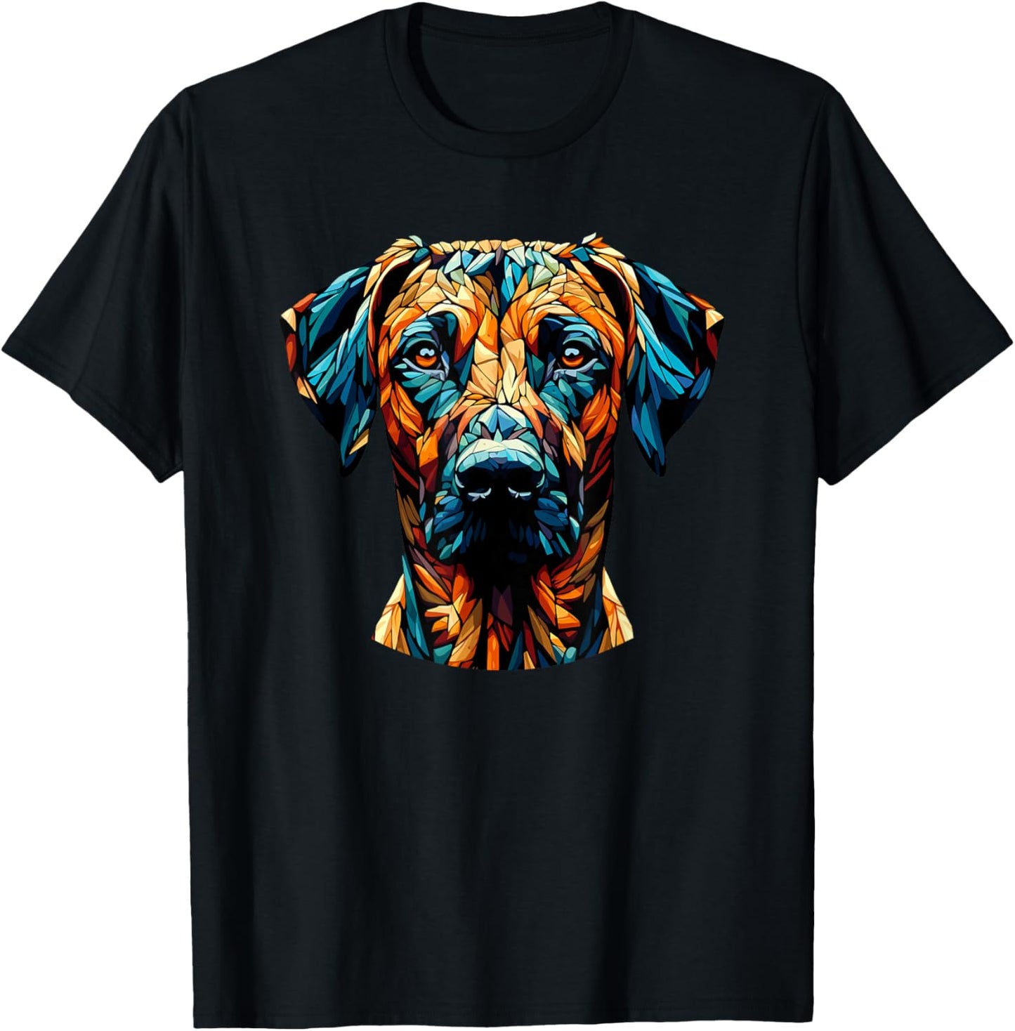 Polygon Art Rhodesian Ridgeback Ridgebacks T-Shirt - T-Shirt | Black