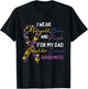 For My Dad Bladder Cancer Awareness Ribbon Warrior Father T-Shirt - T-Shirt | Black