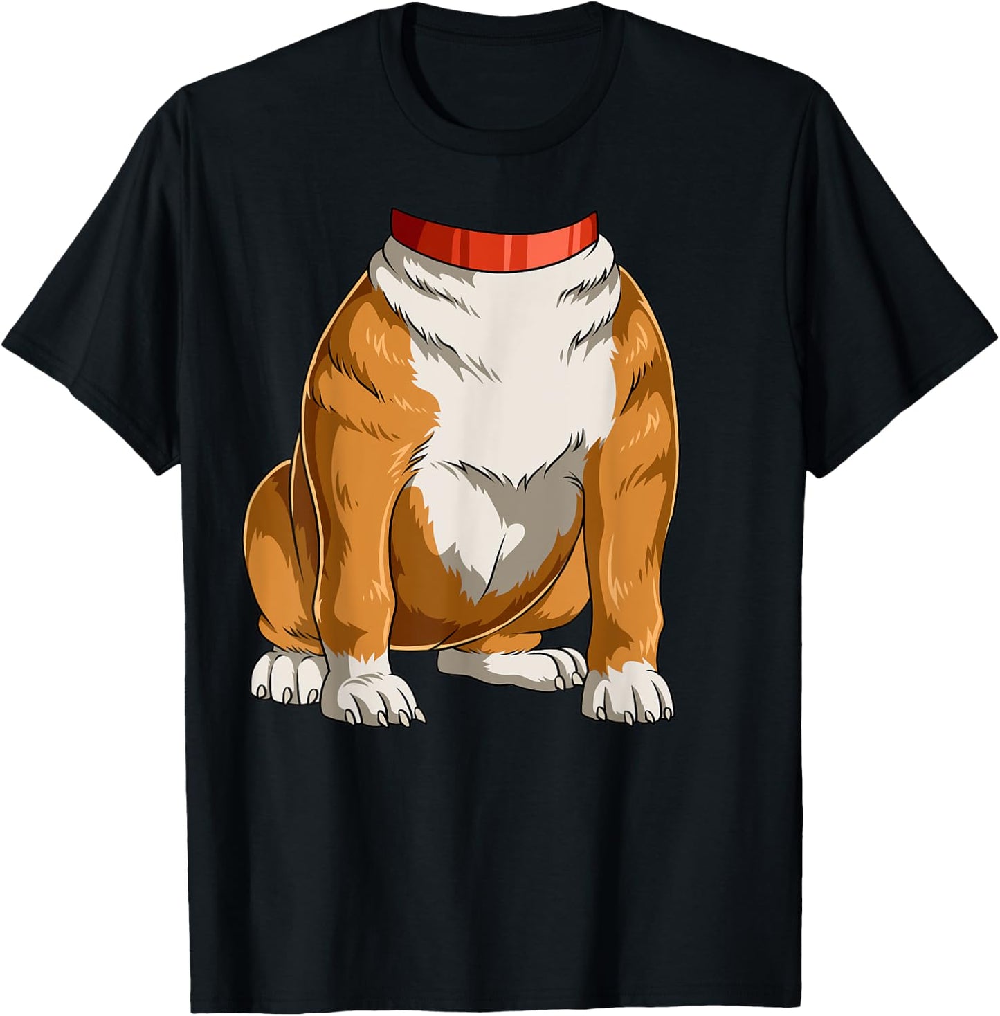 Easy Bulldog Costume Bulldog Body Headless Bulldog Costume Women Kids T-Shirt - T-Shirt | Black