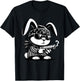Thug Bunny Rabbit Gangster Rabbit With Gun Funny Rabbit T-Shirt - T-Shirt | Black