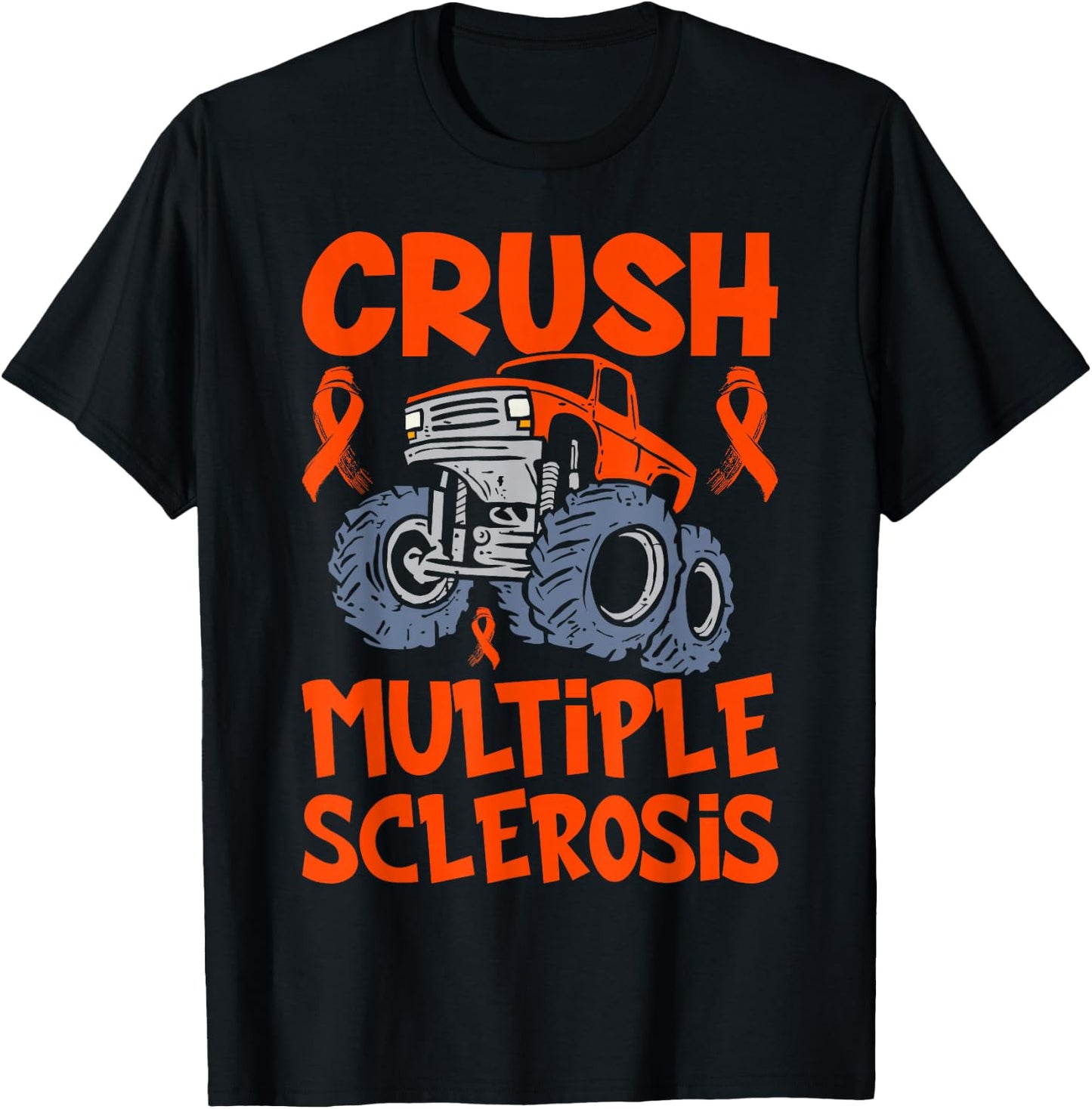 Crush Multiple Sclerosis Awareness Design Men Boys T-Shirt - T-Shirt | Black