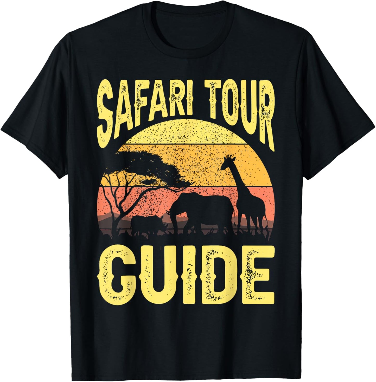 Funny Safari Tour Guide Costume- African Animals - Safari T-Shirt - T-Shirt | Black