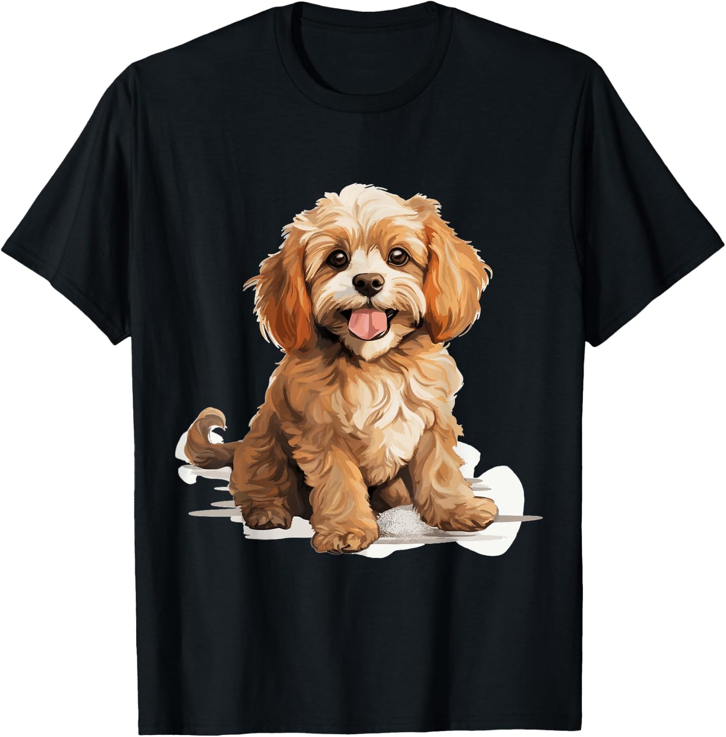 Cavapoo Dog Breed Pet Cute Graphic Women Girls Kids T-Shirt - T-Shirt | Black