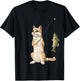Fishing cat with a bass T-Shirt - T-Shirt | Black