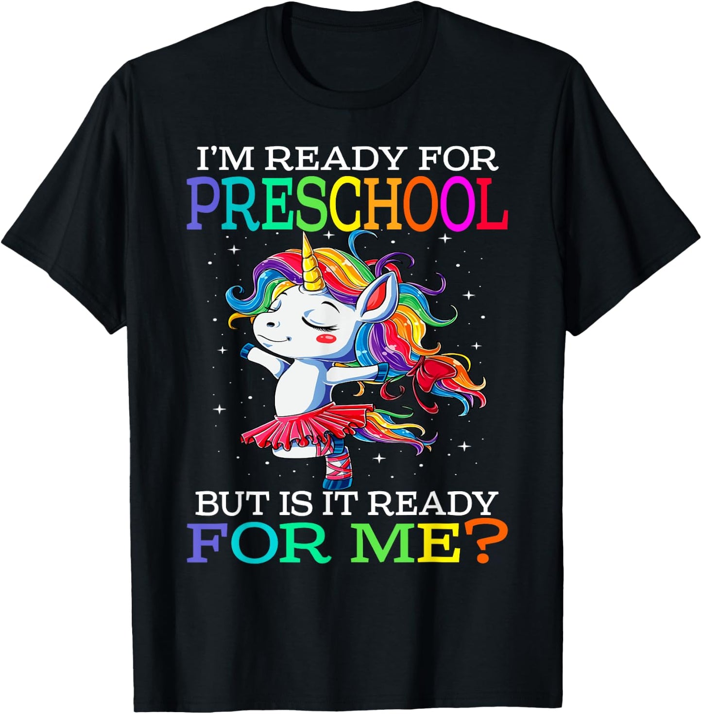 I'm Ready For Preschool Unicorn T-Shirt - T-Shirt | Black