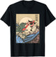 Monster Cat and Dinosaur fight Japanese style T-Shirt - T-Shirt | Black