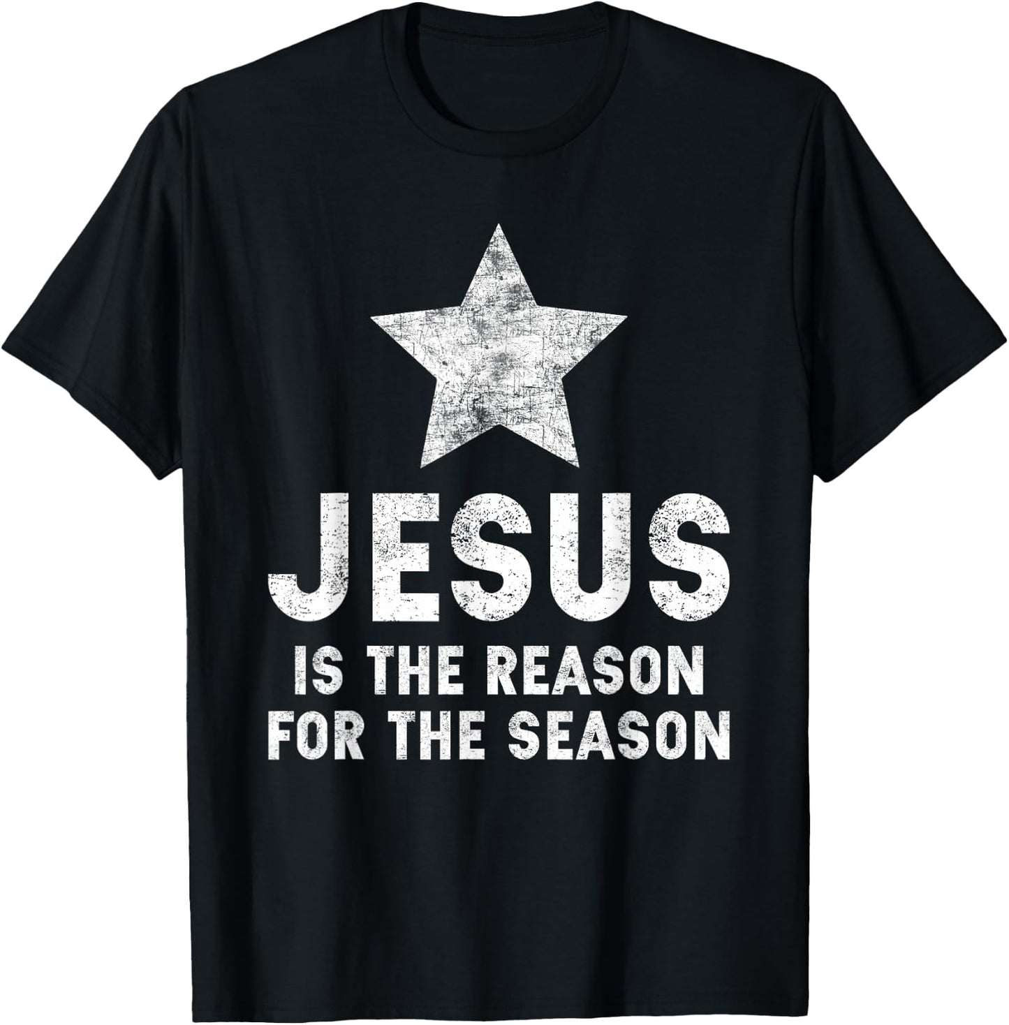 Jesus Is The Reason For The Season Christian Faith Christmas T-Shirt - T-Shirt | Black