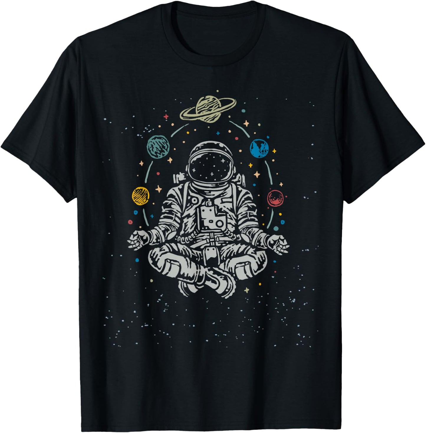 Yoga Astronauts T-Shirt - T-Shirt | Black
