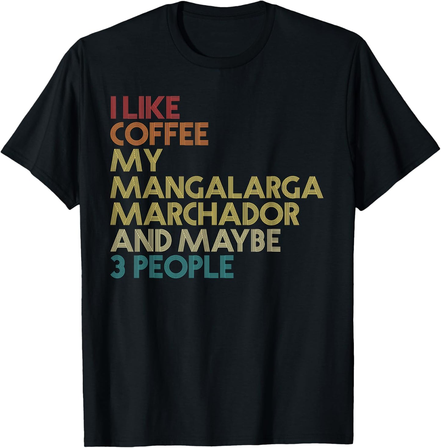 Mangalarga Marchador Horse Owner Gift Coffee Vintage Retro T-Shirt - T-Shirt | Black