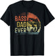 Bass Dad Ever Fishing Gifts Dad Birthday Vintage T-Shirt - T-Shirt | Black