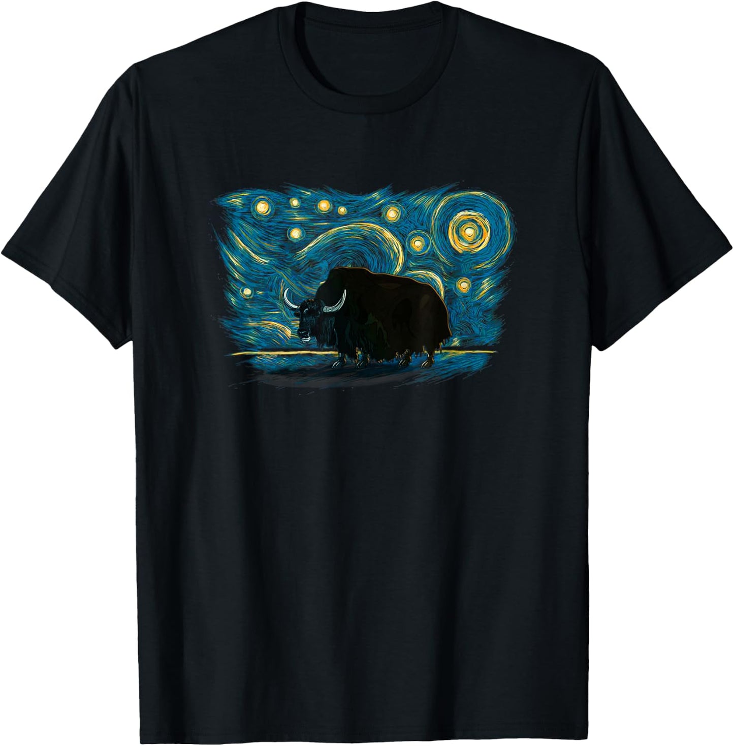 Retro Vintage Style Yak T-Shirt - T-Shirt | Black