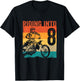 Kids Kids Motocross 8 Years Old Dirt Bike 8th Birthday Party T-Shirt - T-Shirt | Black
