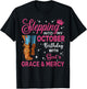 Stepping Into My October Birthday Women High Heels Bday T-Shirt - T-Shirt | Black