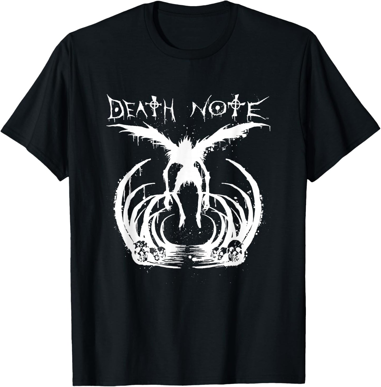 Death Note Ryuk Splatter Silhouette Anime T-Shirt - T-Shirt | Black