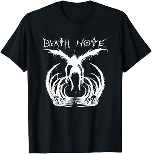 Death Note Ryuk Splatter Silhouette Anime T-Shirt - T-Shirt | Black
