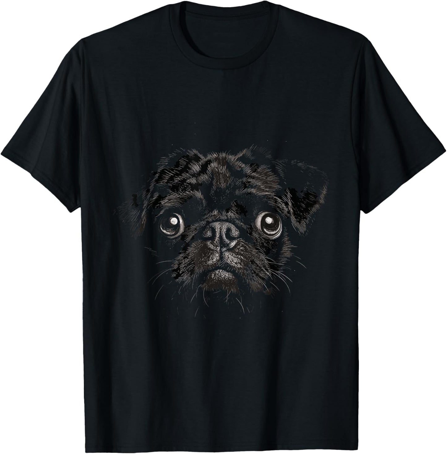 Pug for Dog Mom Dad Funny Cute Black Pug Women Kids T-Shirt - T-Shirt | Black