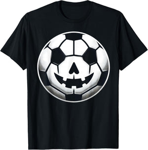 Boys Halloween Jack O Lantern Soccer Player Coach Pitcher T-Shirt - T-Shirt | Black