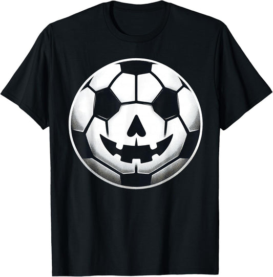 Boys Halloween Jack O Lantern Soccer Player Coach Pitcher T-Shirt - T-Shirt | Black