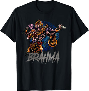 Brahma India Ancient Hindu Mythology Spiritual God T-Shirt - T-Shirt | Black