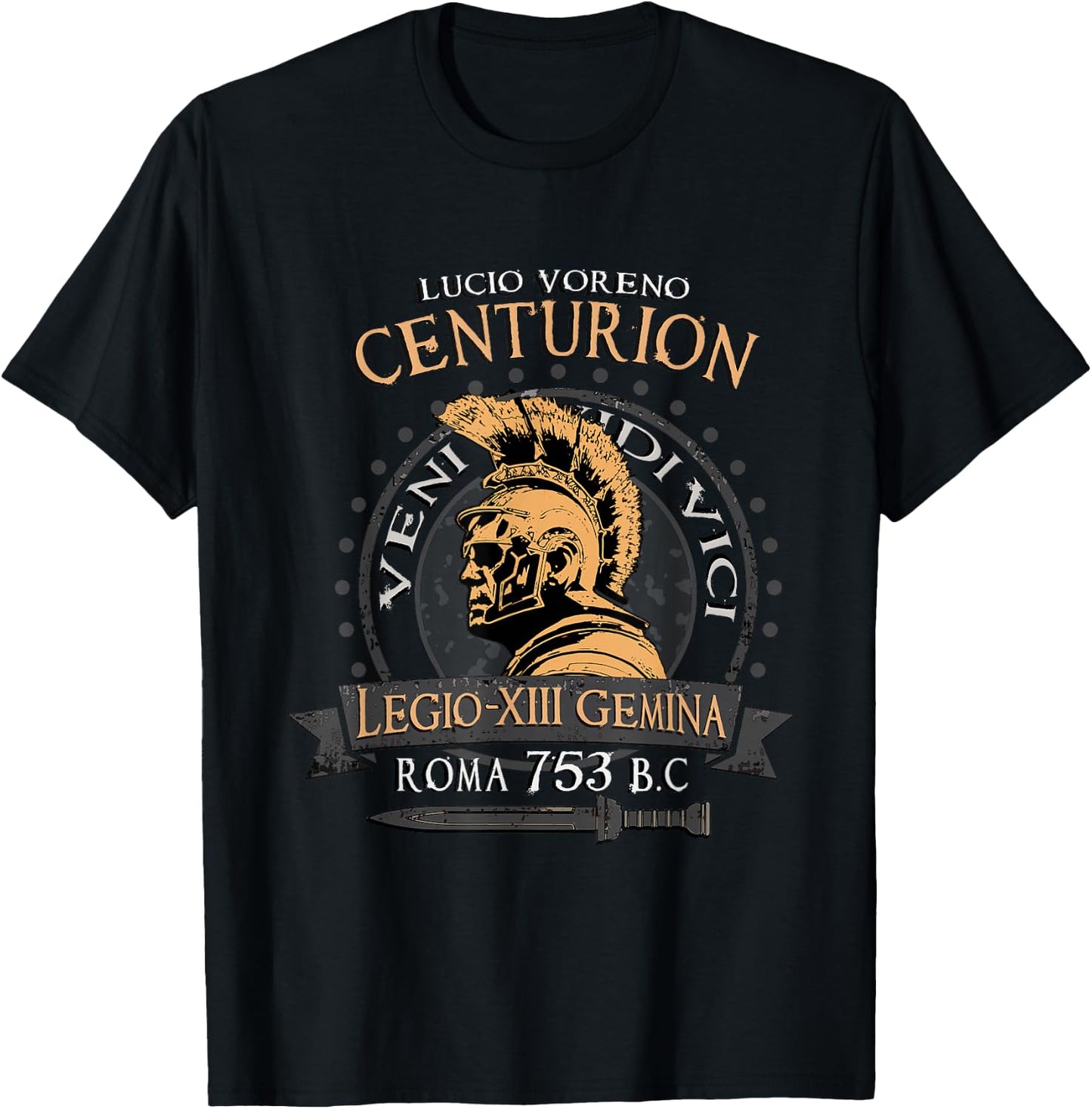 Roman Centurion Lucius Vorenus SPQR Army Empire Ancient Rome T-Shirt - T-Shirt | Black