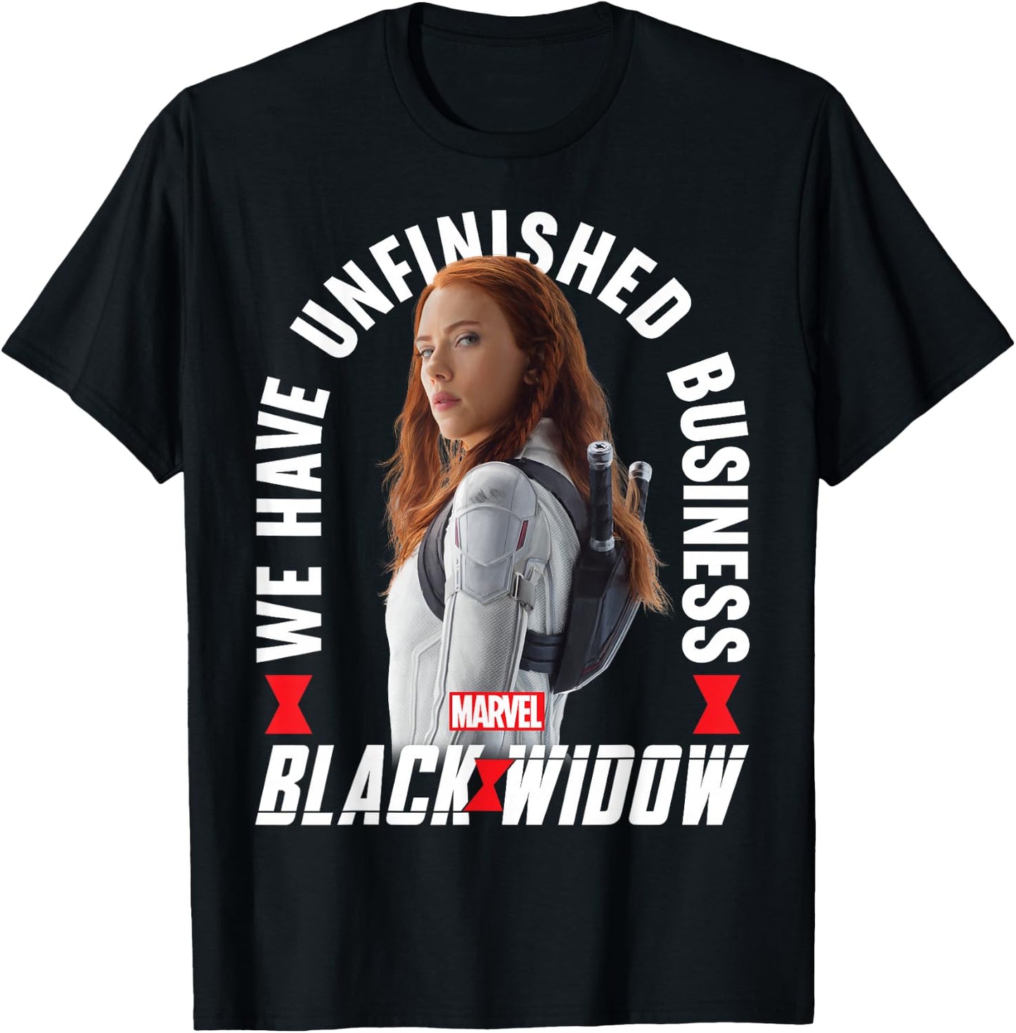 Marvel Black Widow Unfinished Business Portrait T-Shirt - T-Shirt | Black