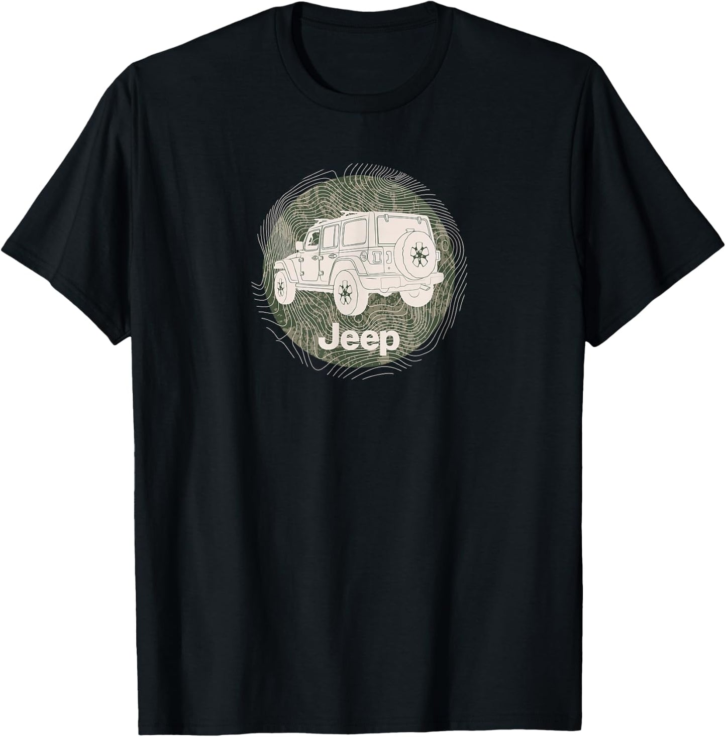 Jeep Wrangler Terrain T-Shirt - T-Shirt | Black