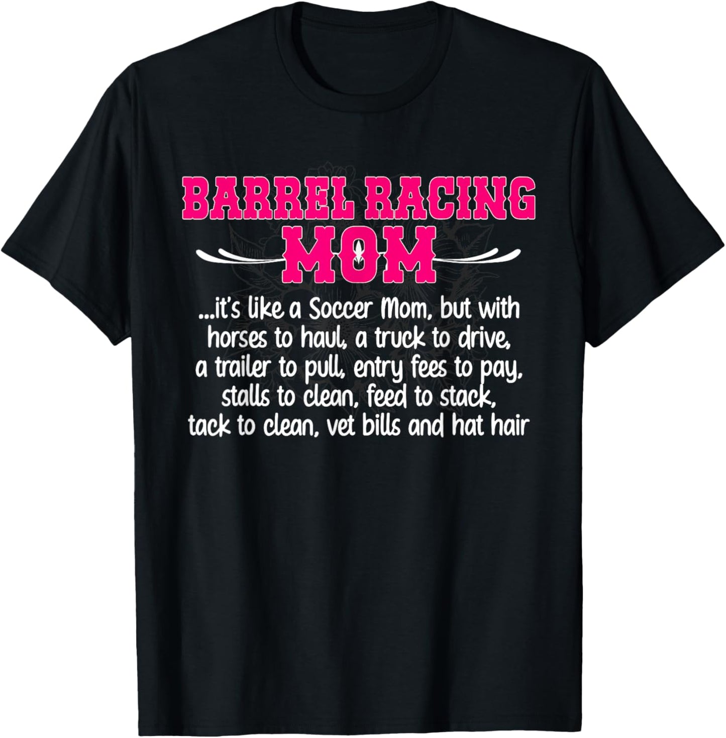 Barrel Racing Mom Definition Mom Of A Barrel Racer Mom T-Shirt - T-Shirt | Black